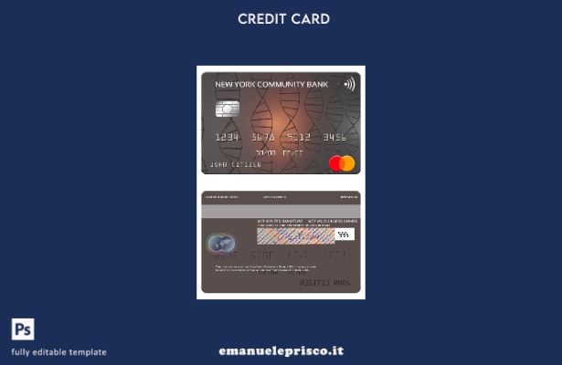 modello mastercard USA New York Community Bank in stile verificato